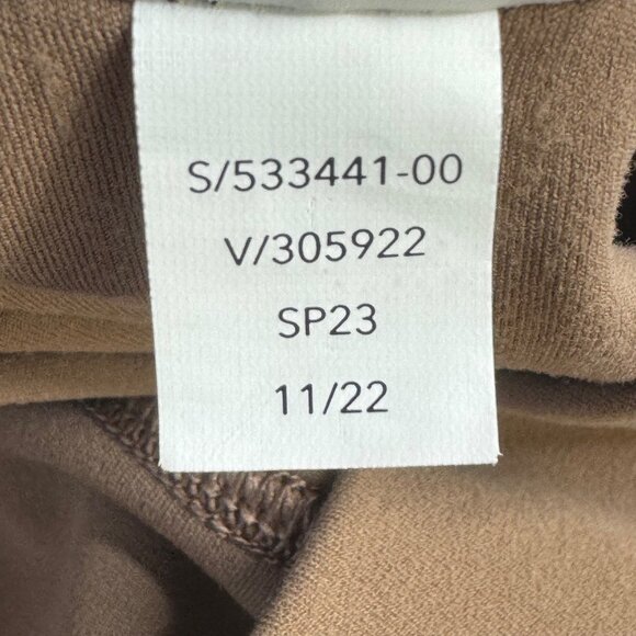 Athleta 533441 Transcend Stash Crop Straight Leg Pant L Tan Nylon Spandex Blend - Picture 2 of 16